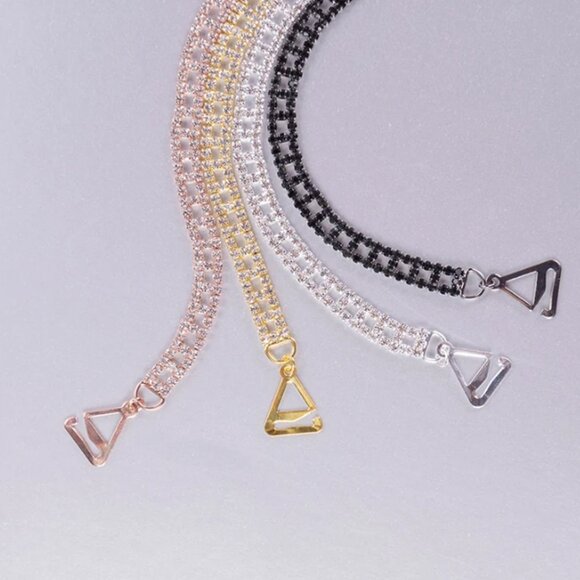 Brazilian Sofia White Gold Crystal Bra Straps | Pair | NWT (Multiple Available) - Picture 8 of 8